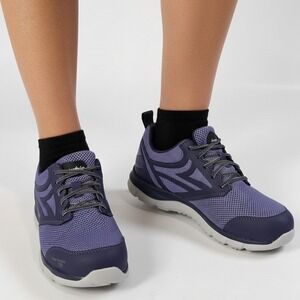 Carolina CA1942 Women Work Shoes 8.5M Purple Mesh IntelliSphere Non Metallic Toe